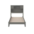 Solid Wood Platform Bed with Bookcase Twin Y90271