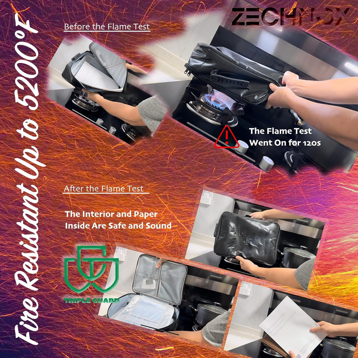 Fireproof Document Bag with Lock U27621