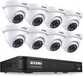 1080P 8 Channel Security Camera System with 8 Dome Cameras K670