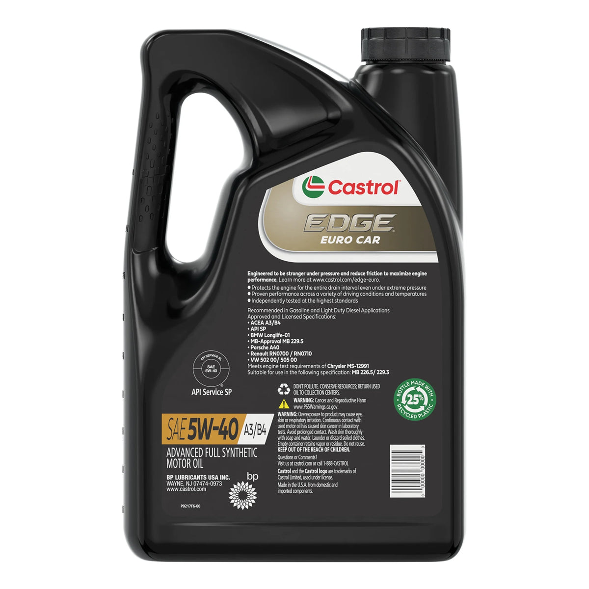 5W-40 Full Synthetic Motor Oil, 5 Quarts F991