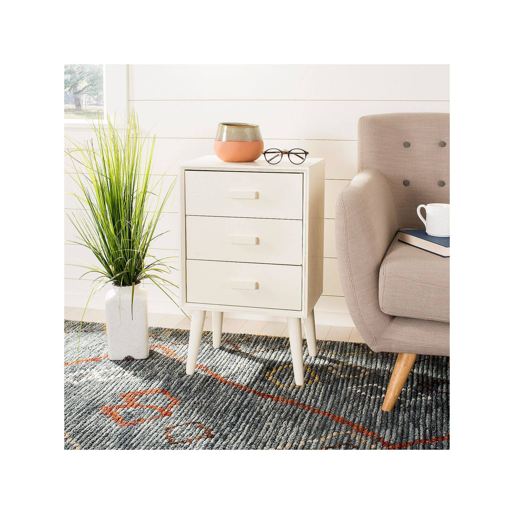 White 3 Drawer Chest I435