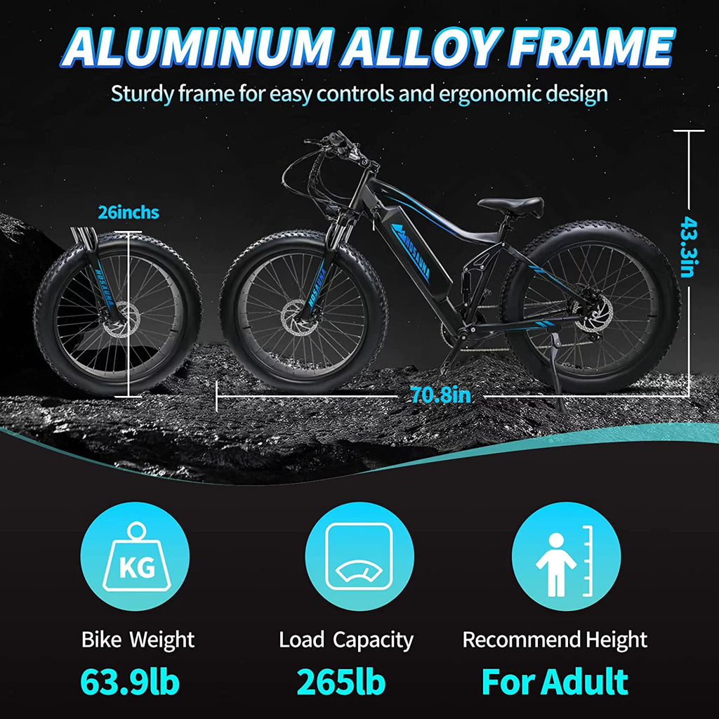 500W 26'' Fat Tire Electric Mountain Bike L50946