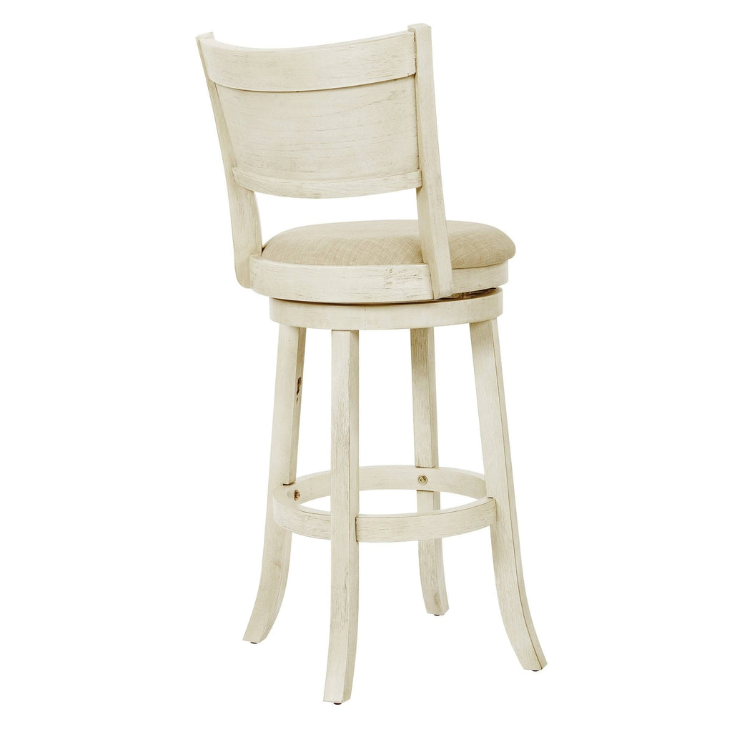 Antique Grey Swivel Stool with Solid Back H6952