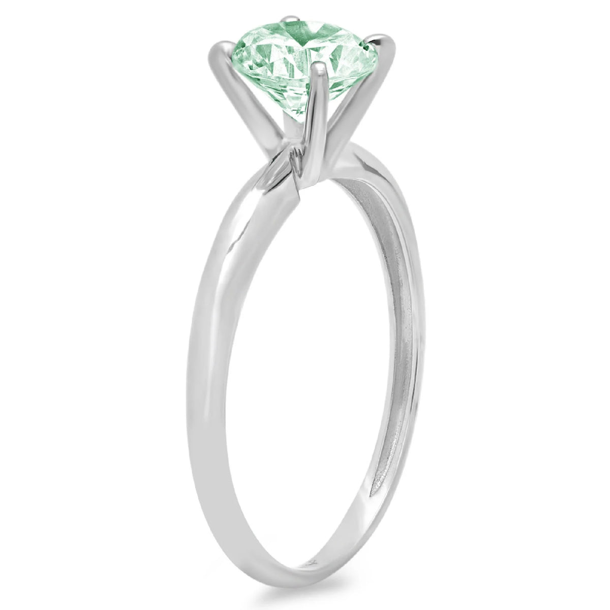 18k White Gold Solitaire Ring J979171