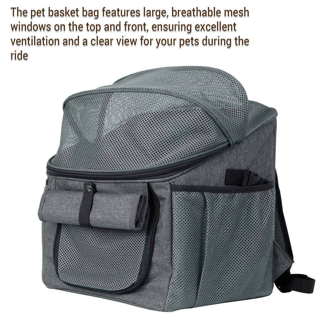 Dog Bike Basket Oxford Cloth Carrier Backpack U50267