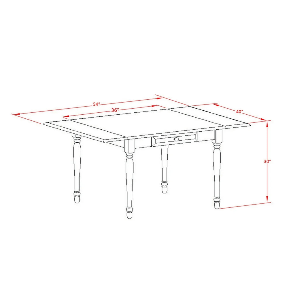 3-piece Dining Set with Linen Seat in Cherry T757232