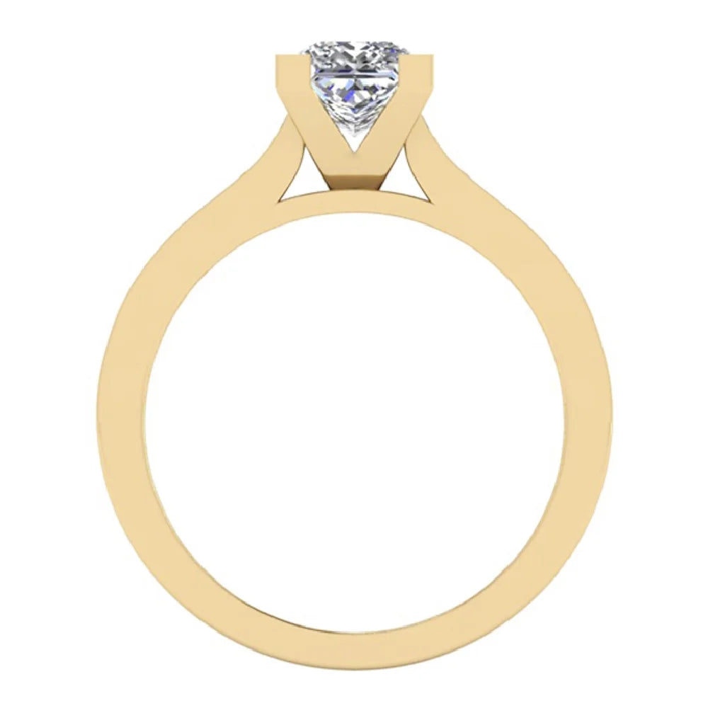 14K Gold Princess Cut Diamond Engagement Ring X156511
