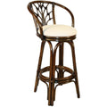 Antique Finish Swivel Rattan Counterstool L187047