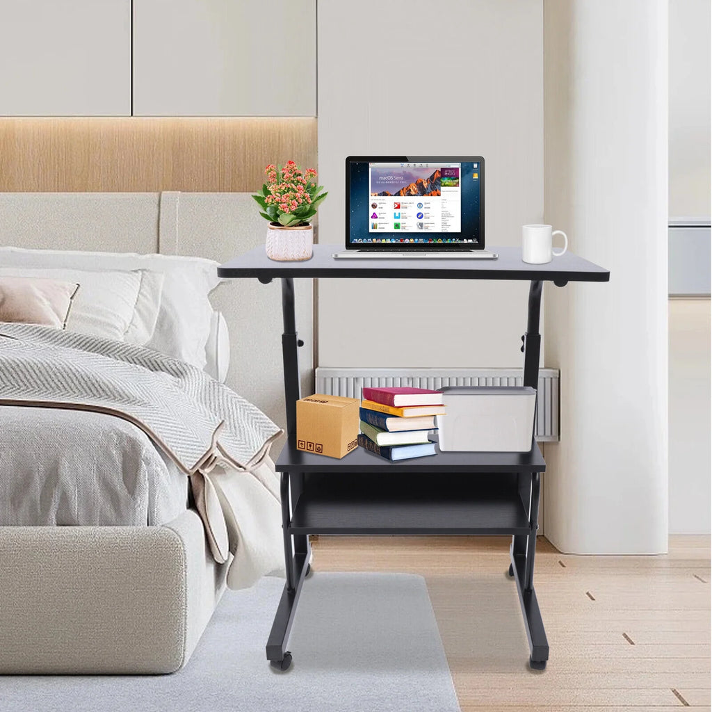 Portable Liftable Laptop Desk with Wheels S526