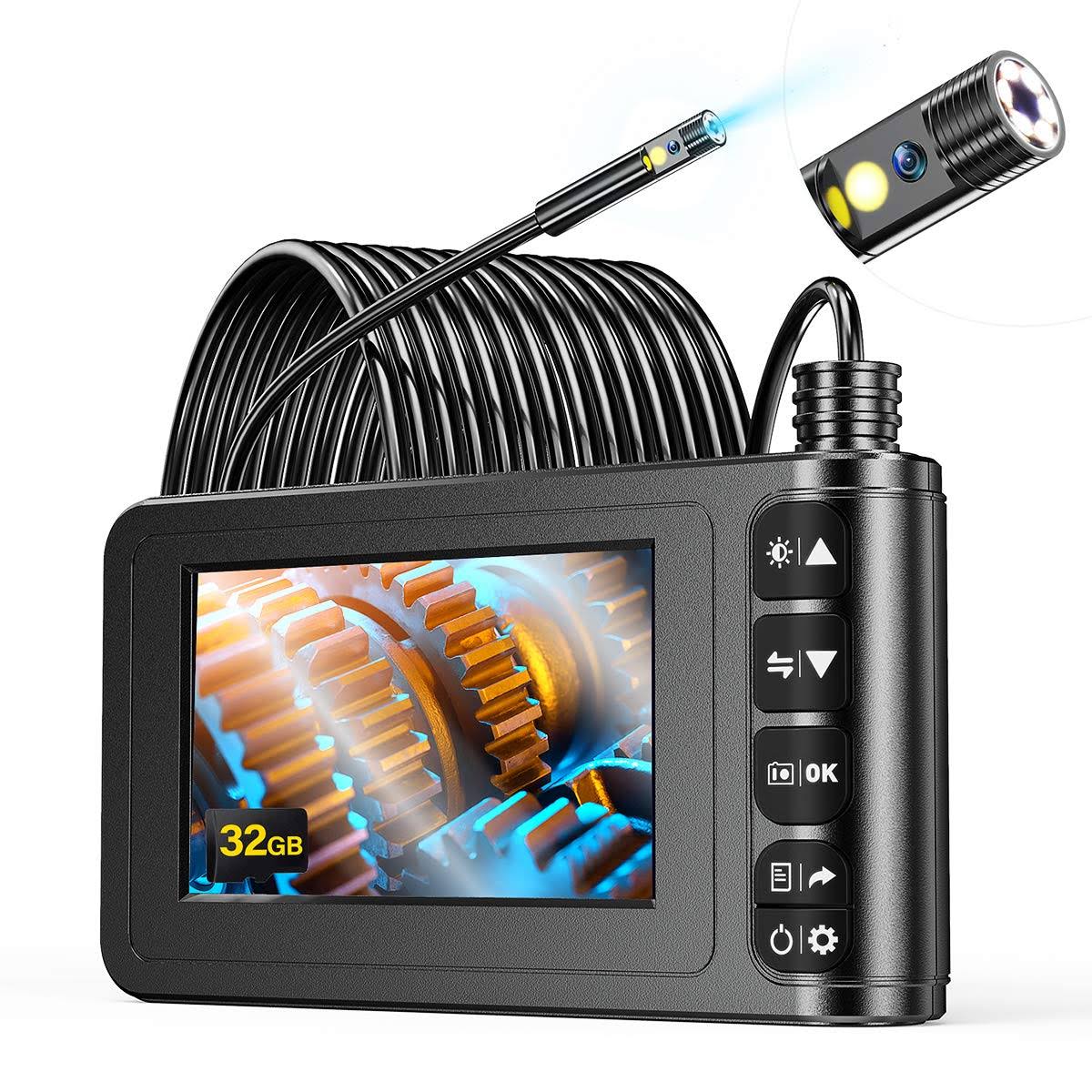 1080p Waterproof Semi-Rigid Cable Dual Lens Endoscope V806