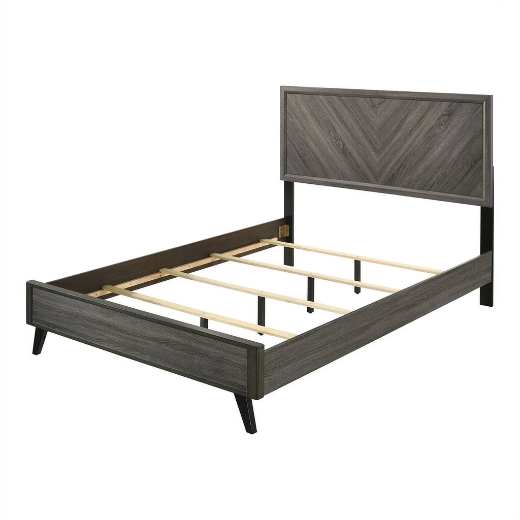6pc Wood Gray Bedroom Set King Y844444