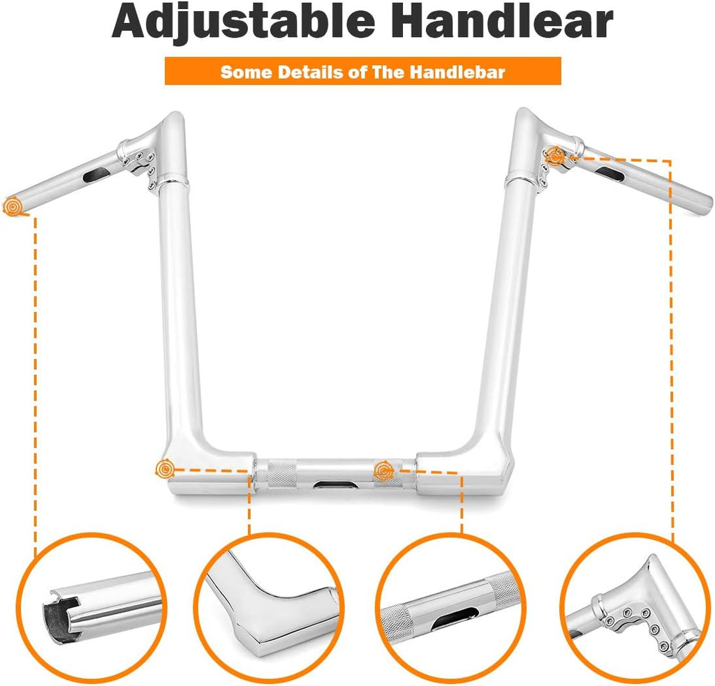 16" Rise Adjustable Ape Hanger Handlebar C513466