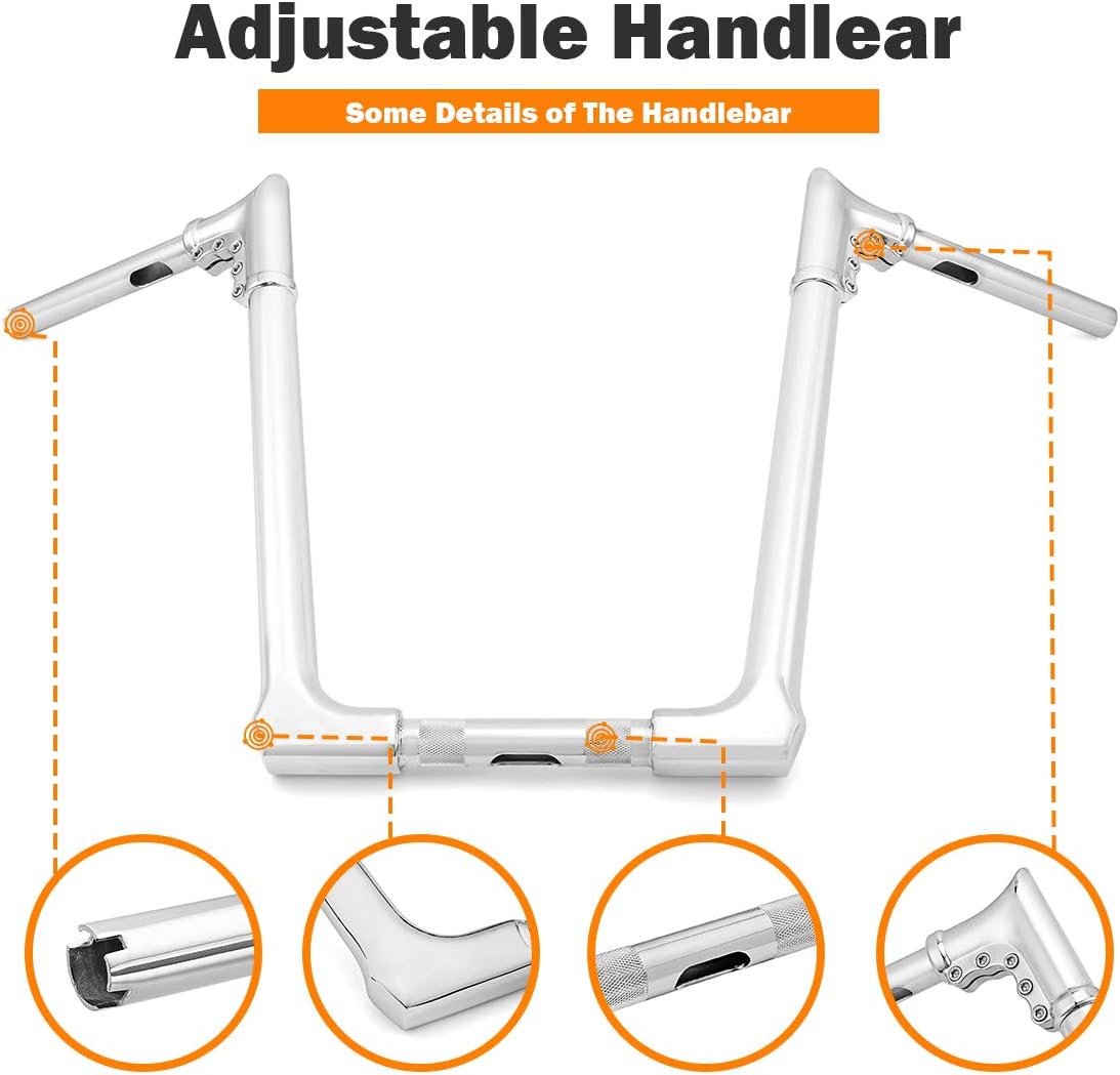 16" Rise Adjustable Ape Hanger Handlebar C513466