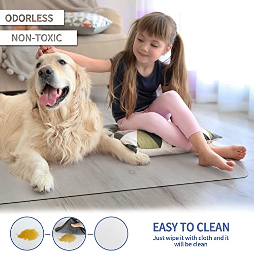 Clear 55'' x 35'' Thick Plastic Chair Mat X977085