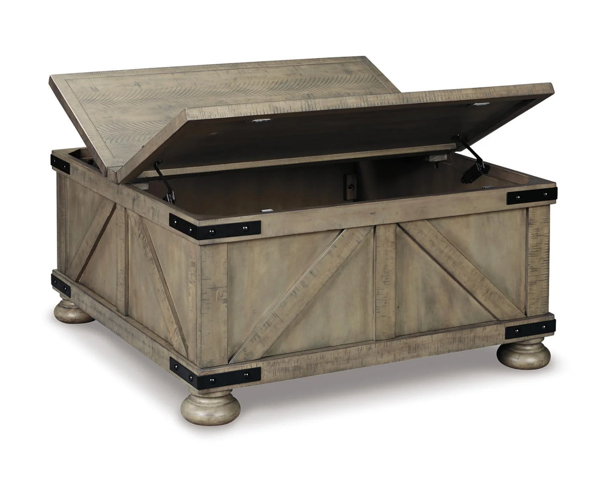 Gray Coffee Table With Storage F513