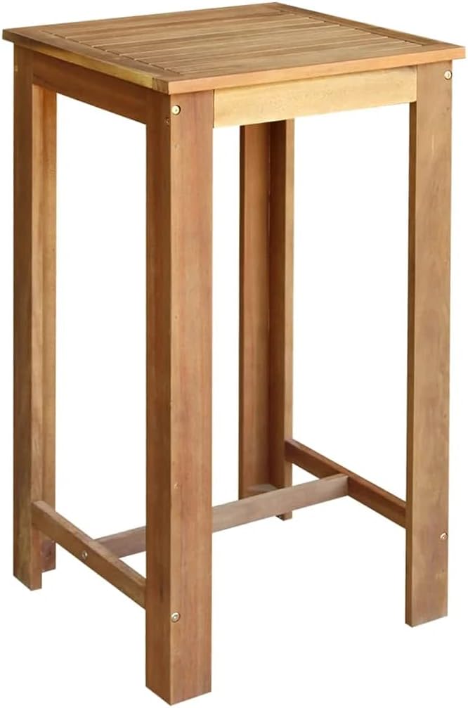 Solid Acacia Wood Bar Table 47.2"x23.6" Brown R1491