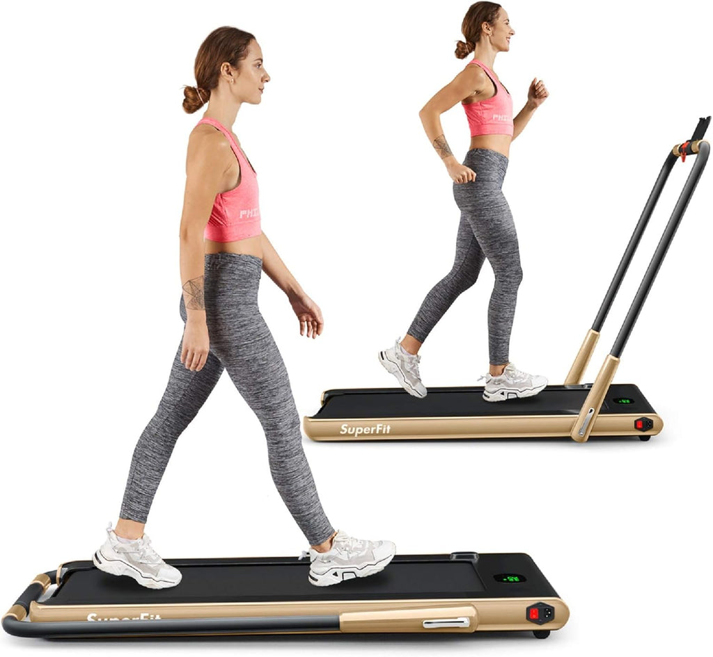 2 in 1 Folding Treadmill with APP Control and LED Display F887302