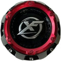 Gloss Black with Red Top Wheel Center Cap Pack of 2 E9361