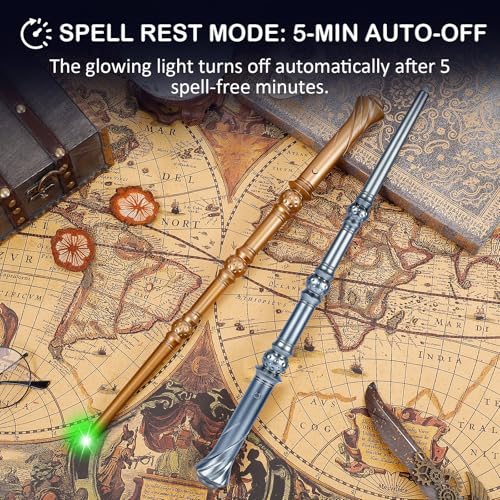 Light Up Magic Wand with Sounds, 2 Pack, Black & Brown I8763