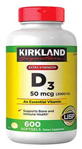 Extra Strength D3 50 mcg, 600 Softgels H4514