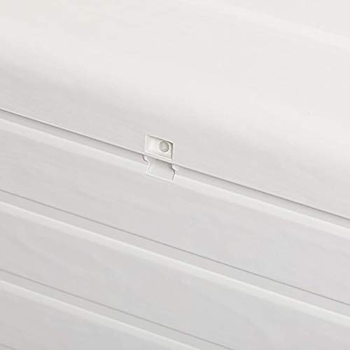 White 70 Gallon Lockable Box Chest Bench G579