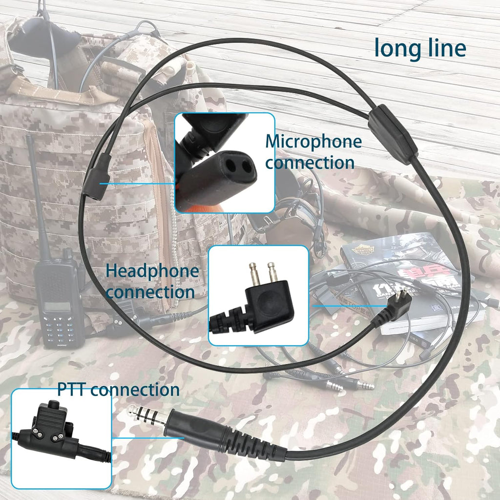 2 Pack PTT Boom Microphone for Headsets A6102