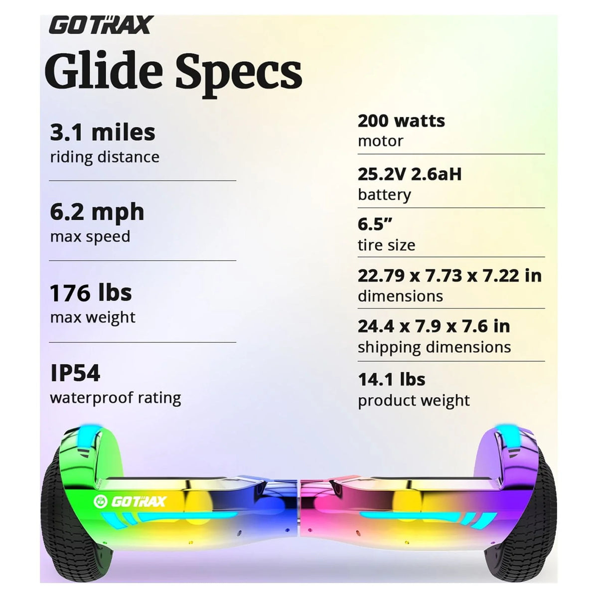 6.5 Hoverboard with Bluetooth Speaker and Led Lights U440