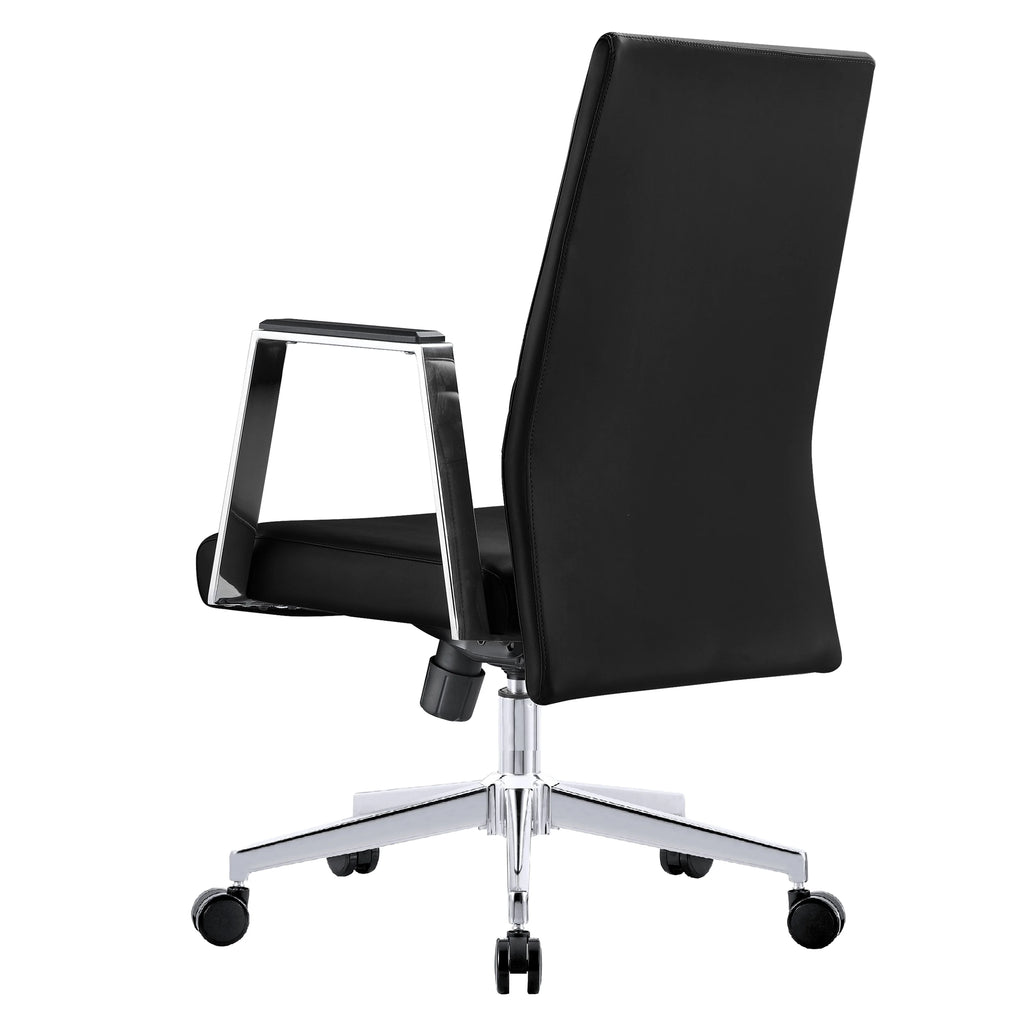 Black Upholstered Leather Swivel Office Chair O4771