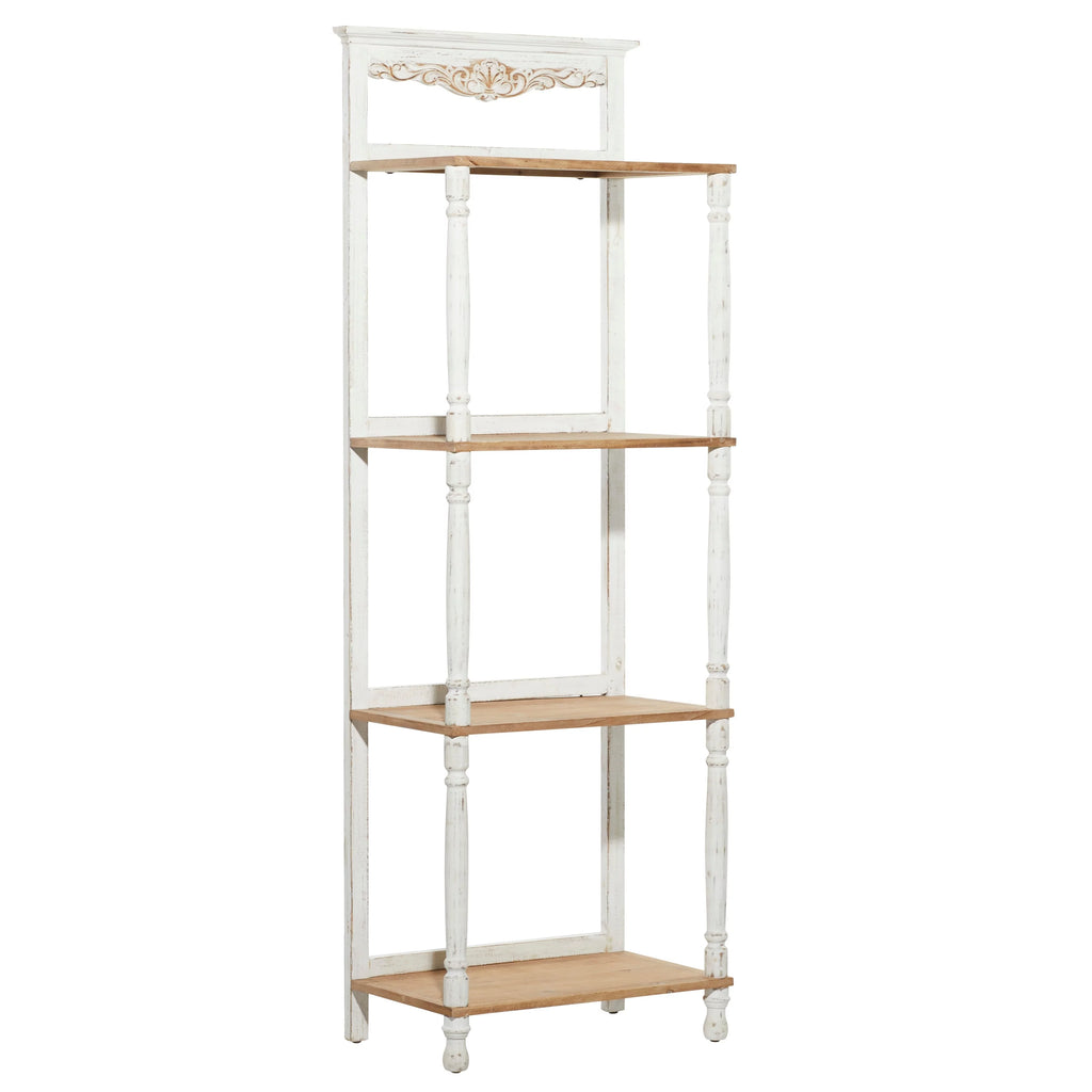 White Wood Shelving Unit L2091