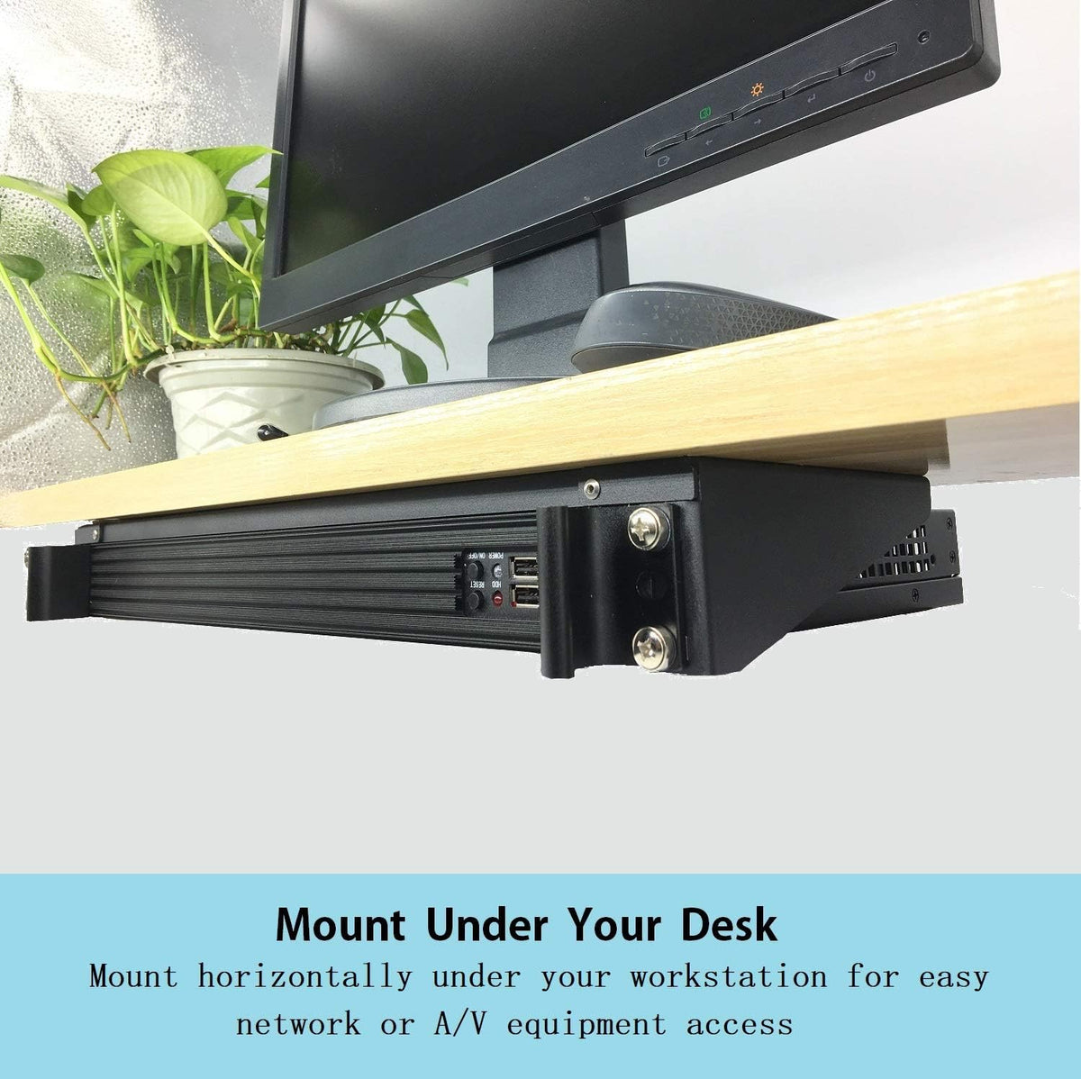19 Inch 1U Heavy Duty Wall Mountable Server Rack Pack of 2 D319442