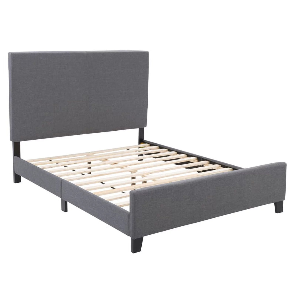 Gray Upholstered Double Bed Q976