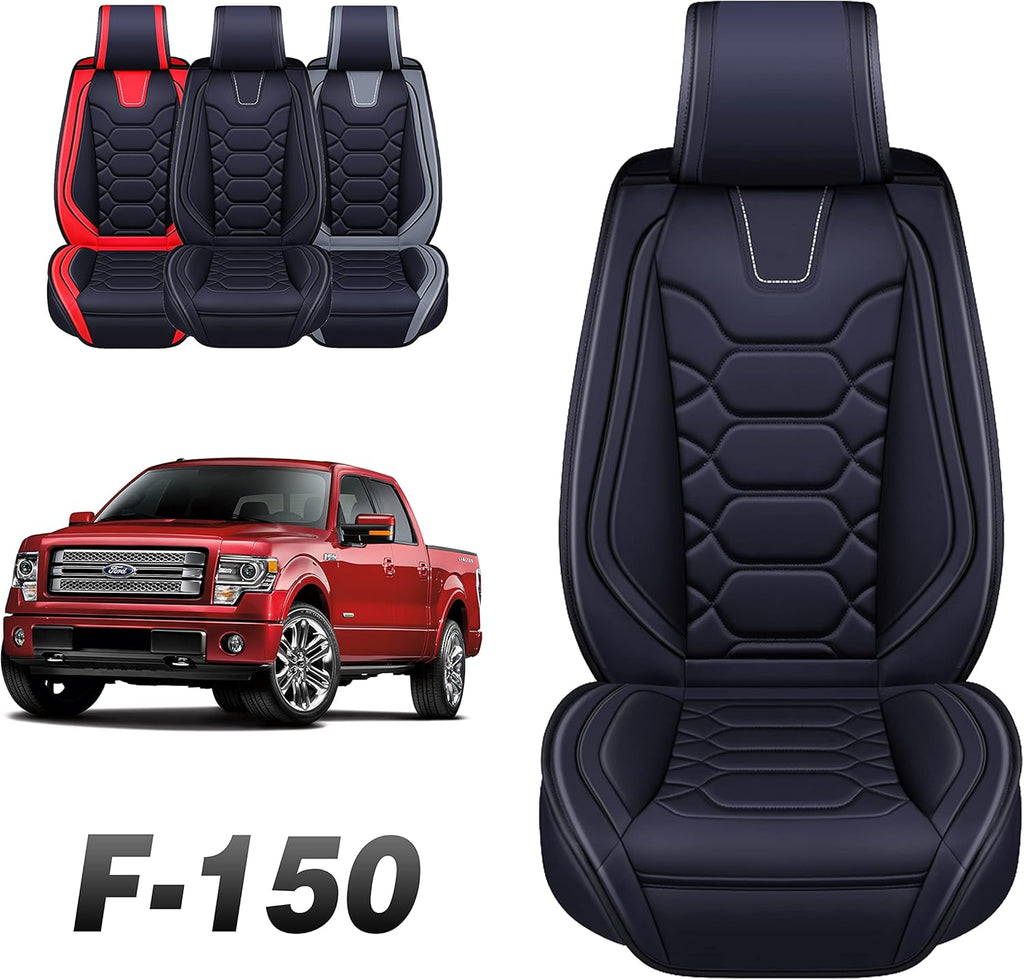 Gray Fabric Seat Covers for Ford F-150 F-250 F350 Front Pair I394