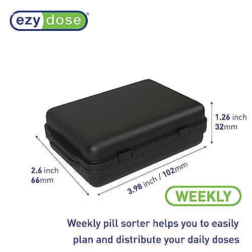 Gray Magnetic Pill Case with 7 Compartments Z545504