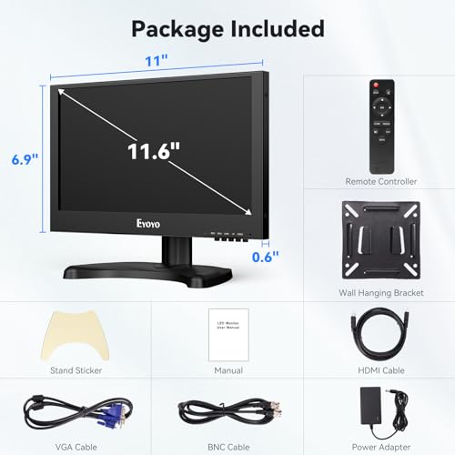 12 inch 1920x1080 IPS LCD Monitor with VGA HDMI BNC AV USB Input Metal Housing B151454