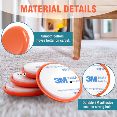 24 PCS 3M Adhesive Furniture Sliders X83240