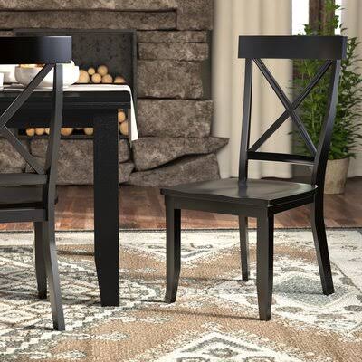 Black Cross Back Side Chair M7513