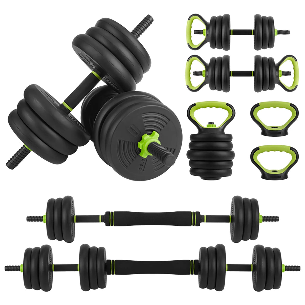 Adjustable 66LBS 88LBS 4 in1 Dumbbell Barbell Kettlebell Set K926