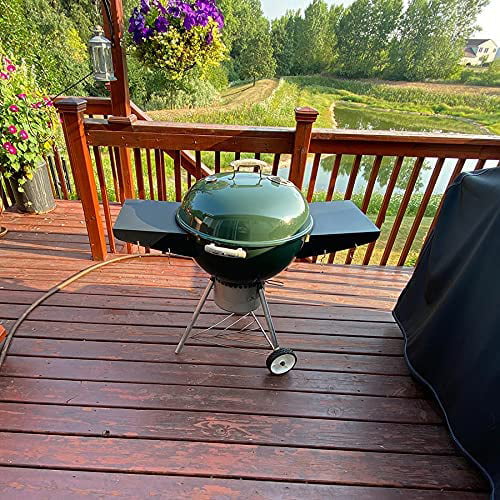 Black Powder Coated Steel Grill Table Shelf H880