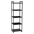 Black Wood Grain 5-Shelf Tower Q243