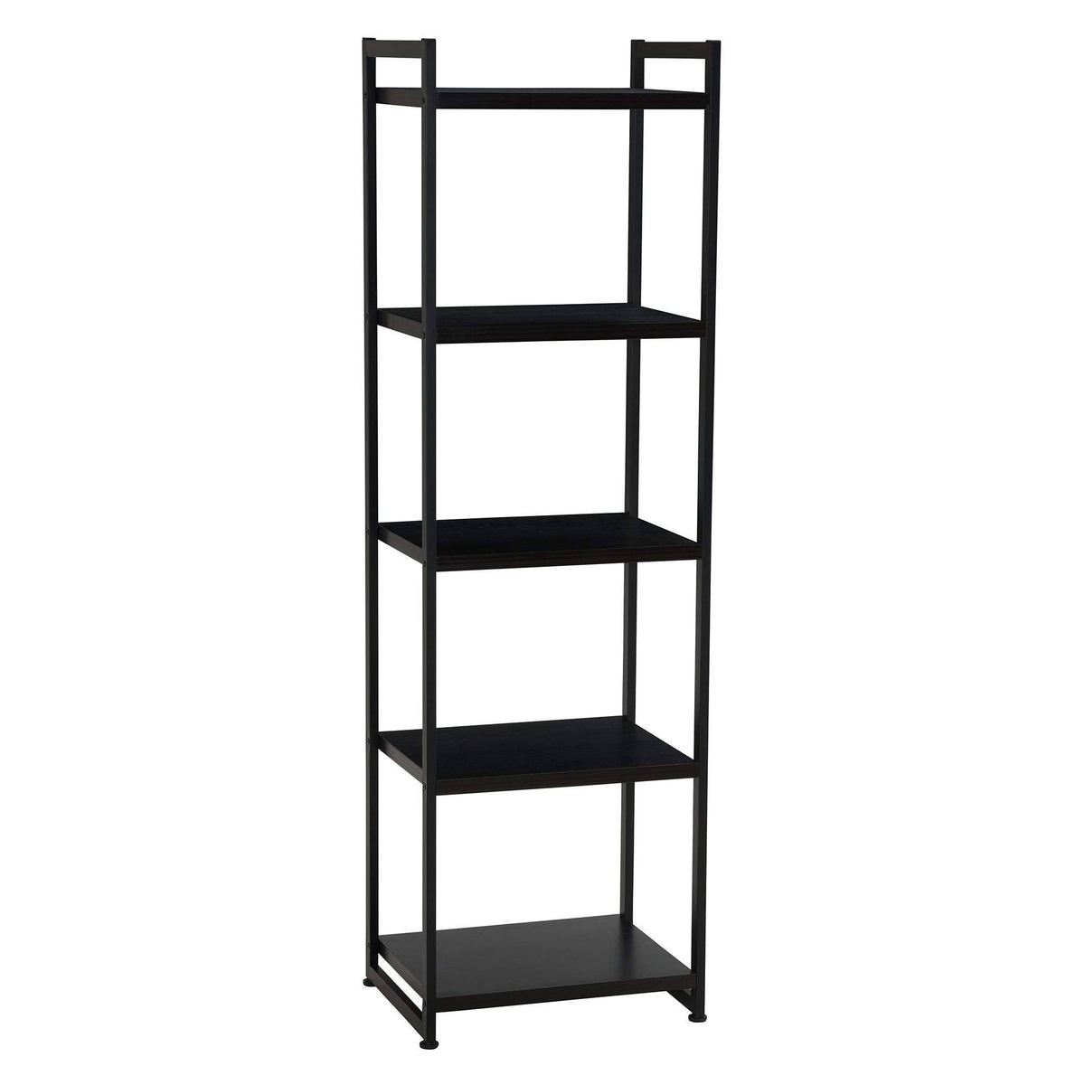Black Wood Grain 5-Shelf Tower Q243