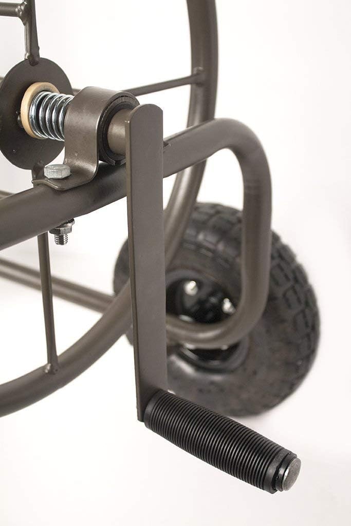 Bronze 4 Wheel Garden Hose Reel Cart N443