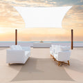 12' x 12' White Square Sun Shade Sail Canopy Mesh Fabric R941509