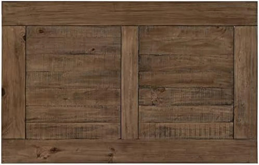 Yellow Brown Solid Pine Wood Coffee Table with Storage Shelf N35701