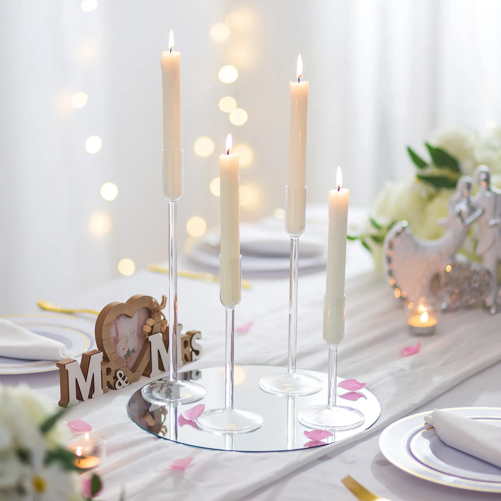 Glass Candlestick Holders Set of 4 Z69506