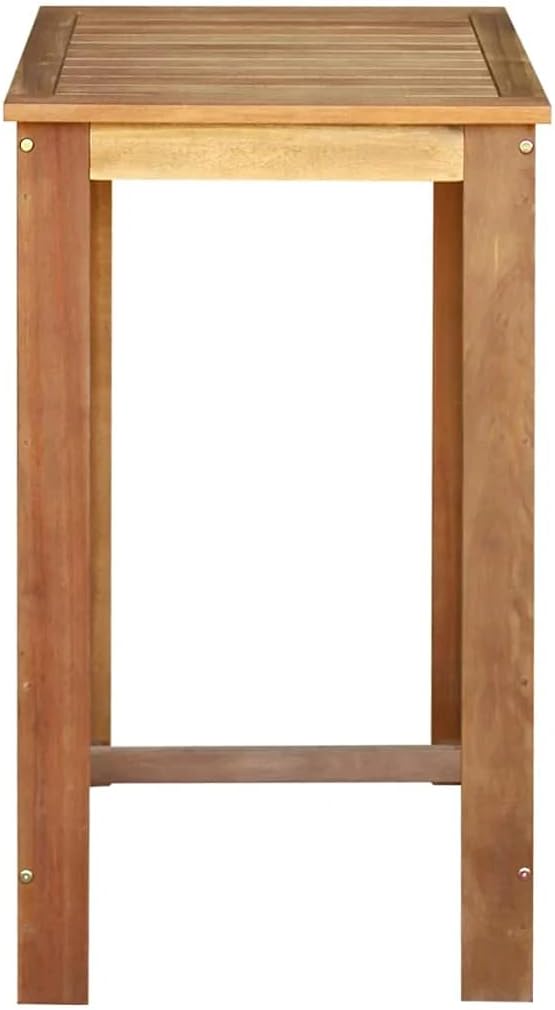 Solid Acacia Wood Bar Table 47.2"x23.6" Brown R1491