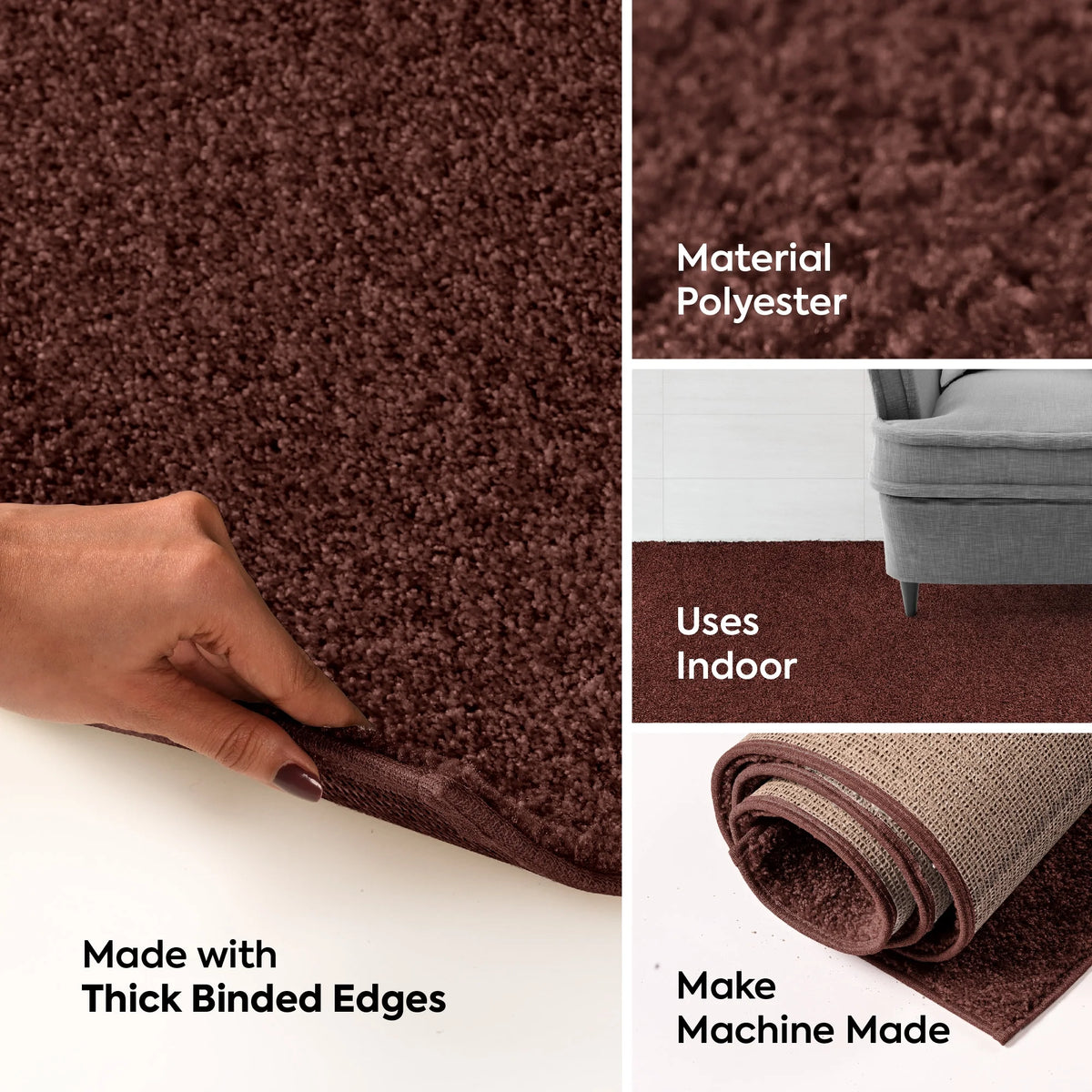 Chocolate Color 2' x 4' Rectangle Rug Set of 20 X443333