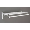 Satin Aluminum Coat Rack with 1 Shelf, 48 in W N880326