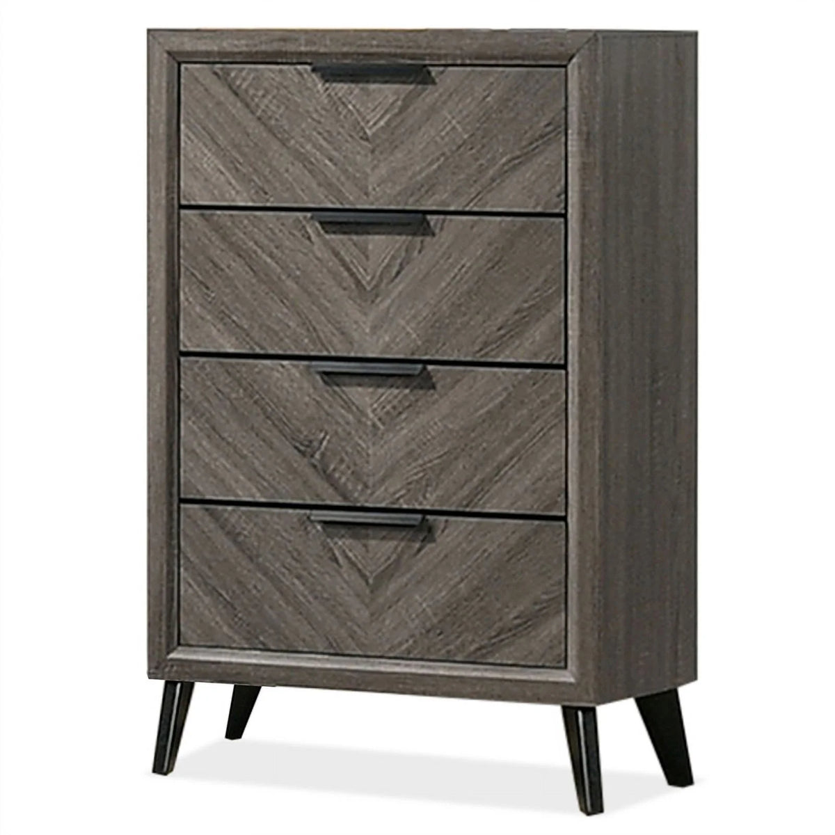 6pc Wood Gray Bedroom Set King Y844444