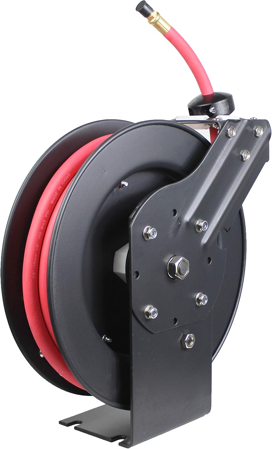25ft Auto Rewind Retractable Reel with 3/8" x 25' Air Hose with Brass Fittings Pack of 2 X85995