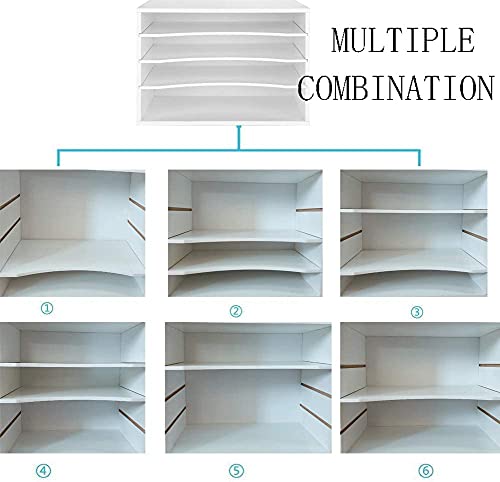 Wood Desktop File Organizer with Adjustable Shelves Q869694
